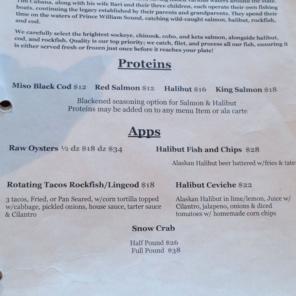 Menu page 1