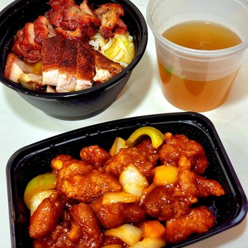 Congee Queen - Two Assorted BBQ in Soup ($12.50) and Fried Sweet and Sour Pork ($15.50). - Cantonese Near Me - Toronto, Ontario Congee Queen - Two Assorted BBQ in Soup ($12.50) and Fried Sweet and Sour Pork ($15.50). - Cantonese Near Me - Toronto, Ontario