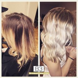 Fusion Salon & Spa - Lightened before and after by Brooke and loving the shine!