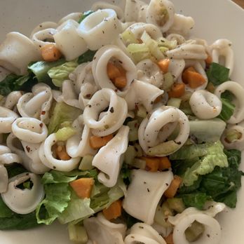 From The Boot - Calamari salad was enough for three people , huge portion , fresh , delicious - Italian Near Me - Lafayette Hill, Pennsylvania