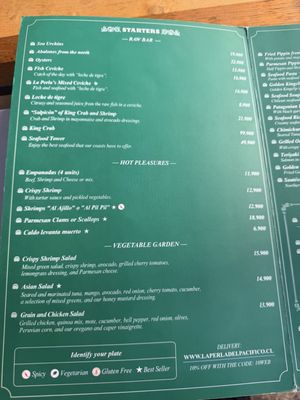 Menu photo 1 La Perla del Pacífico Santiago, RM