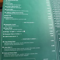 La Perla del Pacífico - Menu