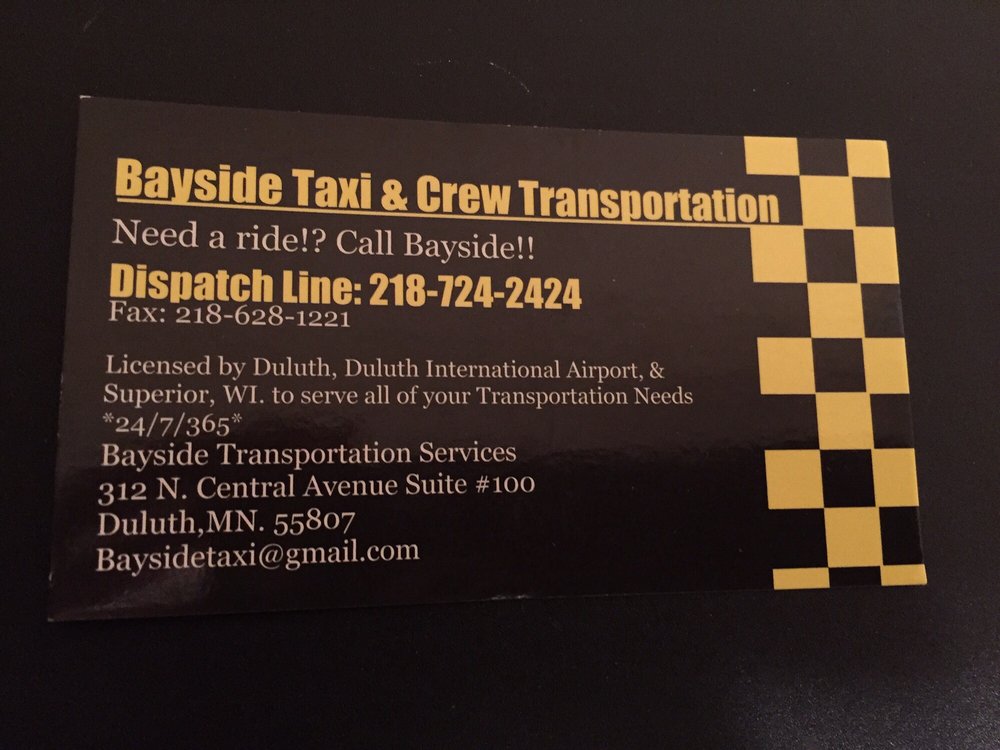 BAYSIDE TAXI Updated September 2024 312 N Central Ave, Duluth