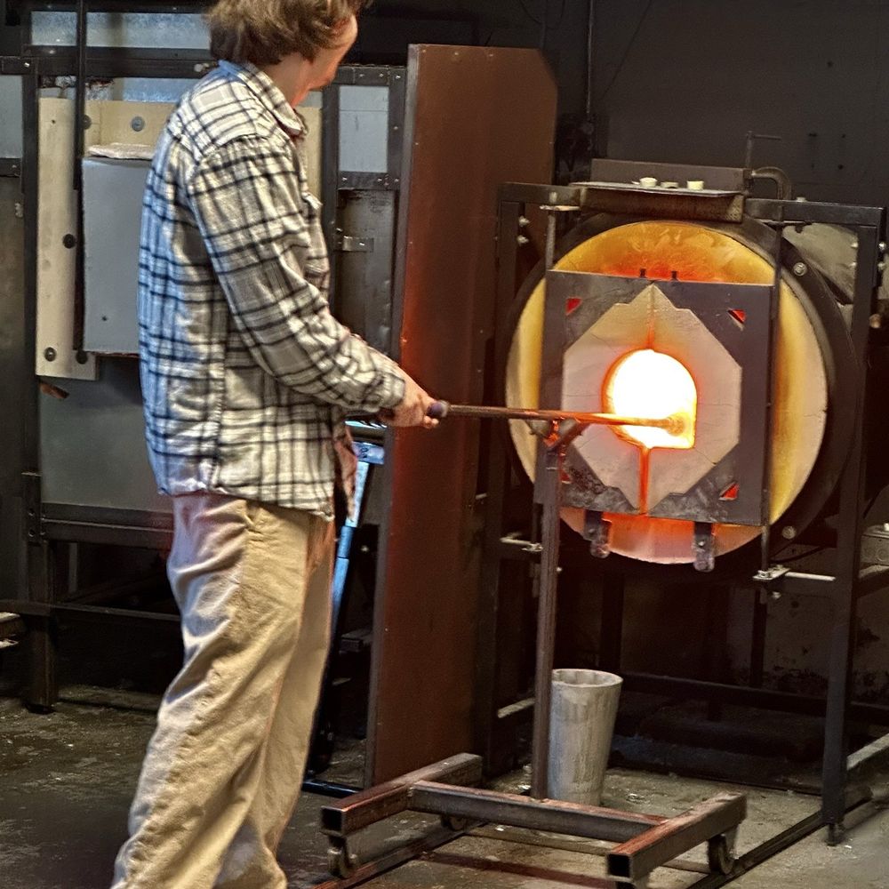 North Shore Glass School - Grabbing hot glass - Glass Blowing Near Me - Salem, Massachusetts North Shore Glass School - Grabbing hot glass - Glass Blowing Near Me - Salem, Massachusetts