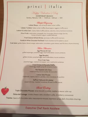 Menu photo 7 Princi Italia Dallas, TX