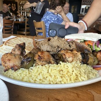 Olympic Cafe - gyro and chicken kabob combo, my bf's favorite of the food we got - Mediterranean Near Me - San Diego, California