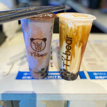 Tibear - D3. Dirty Fresh Milk with Boba  D4. Taro Purpie Rice Latte with boba - Bubble Tea Near Me - Berkeley, California