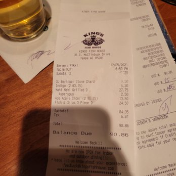 King's Fish House - Tempe - Dinner for 2 - Seafood Near Me - Tempe, Arizona King's Fish House - Tempe - Dinner for 2 - Seafood Near Me - Tempe, Arizona