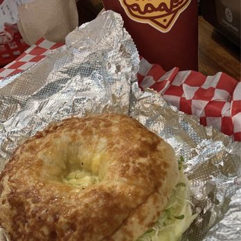 Sully's Steamers - Green Vegas on Asiago Bagel - Bagels Near Me - Spartanburg, South Carolina
