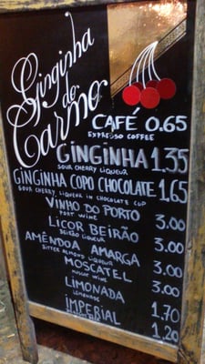 Menu photo 5 Ginginha do Carmo Lisbon, 11 Menu photo 5 Ginginha do Carmo Lisbon, 11
