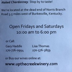 Up The Creek Winery