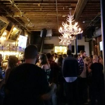 Larimer Beer Hall - Crowded on a Friday night post-Rockies game. Love the chandeliers! - Sports Bars Near Me - Denver, Colorado