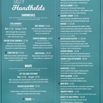 Daiquiri Deck - Menu front - Seafood Near Me - Bradenton Beach, Florida