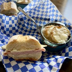 O Happy Bread - Half sandwich & French onion soup combos.