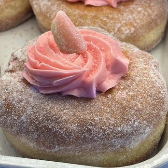 Chris' Bakery - Strawberry cream filled. Oh wait, it's watermelon cream filled. - Bakeries Near Me - Oak Harbor, Washington