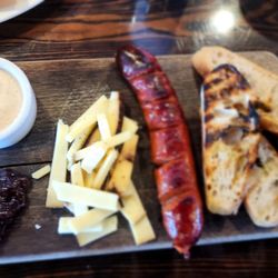 Cornerstone Craft Beer & Live Music - Louisiana sausage board with Barely Buzzed Cheddar