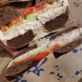 Boichik Bagels - Mensch on a pumpernickel bagel toasted - Bagels Near Me - Berkeley, California