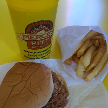 Pierce's Pitt Bar-B-Que - My standard....jumbo with cole slaw (two of them, actually), fries and a root beer. Man, I love this stuff!! - Barbeque Near Me - Williamsburg, Virginia Pierce's Pitt Bar-B-Que - My standard....jumbo with cole slaw (two of them, actually), fries and a root beer. Man, I love this stuff!! - Barbeque Near Me - Williamsburg, Virginia