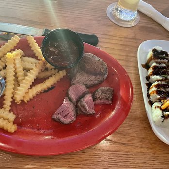 Drake's - Steak and California Roll with fries - Sushi Bars Near Me - Evansville, Indiana Drake's - Steak and California Roll with fries - Sushi Bars Near Me - Evansville, Indiana