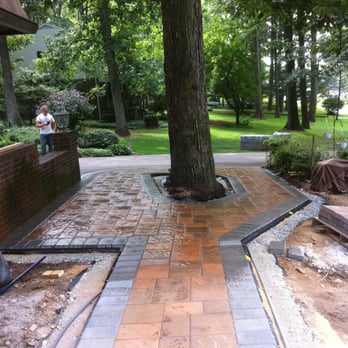 Montandon Services - a brick patio being installed - Masonry/Concrete Near Me - York, Pennsylvania Montandon Services - a brick patio being installed - Masonry/Concrete Near Me - York, Pennsylvania