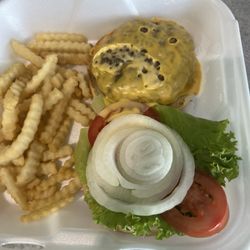 Whistle Stop Diner - Cheese burger to go....awesome