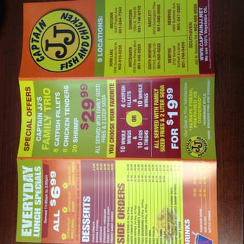 Captain JJ's Fish And Chicken - Menu - Chicken Wings Near Me - Memphis, Tennessee Captain JJ's Fish And Chicken - Menu - Chicken Wings Near Me - Memphis, Tennessee
