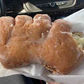 Painted Dough - Bear claw with a small nibble taken off. - Donuts Near Me - Chino, California Painted Dough - Bear claw with a small nibble taken off. - Donuts Near Me - Chino, California