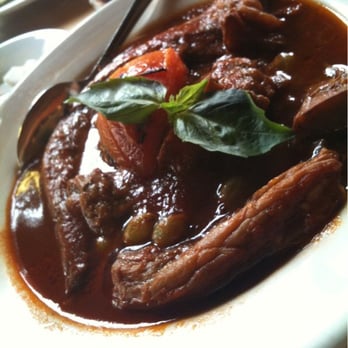 Lavash - Bademjan - Beef stew w/ eggplant, unripened grapes in a tomato sauce - Persian/Iranian Near Me - San Francisco, California Lavash - Bademjan - Beef stew w/ eggplant, unripened grapes in a tomato sauce - Persian/Iranian Near Me - San Francisco, California