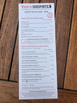 Menu photo 2 Von's 1000Spirits Woodinville, WA Menu photo 2 Von's 1000Spirits Woodinville, WA