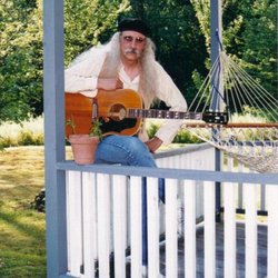 Guitar Lessons by Don Krantz - From the mid 1990's , a break during a recording session... resting on the front porch.