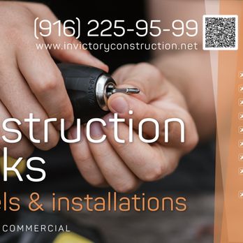 Invictory Construction - a hand holding a drill - Flooring Near Me - Citrus Heights, California