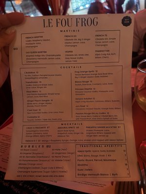Menu photo 2 Le Fou Frog Kansas City, MO Menu photo 2 Le Fou Frog Kansas City, MO