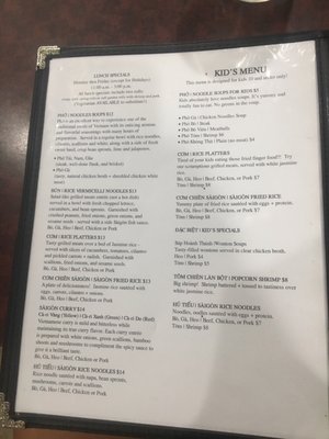 Menu photo 2 Pho Saigon Vietnamese Restaurant Fredericksburg, VA Menu photo 2 Pho Saigon Vietnamese Restaurant Fredericksburg, VA