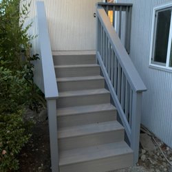 Mt Si Contracting - Sleek front porch with composite decking.