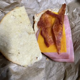 Barely warm farmhouse breakfast sandwich....cheese not even melted to the bread because it's not warm. Said toasted...so bummed. Barely warm farmhouse breakfast sandwich....cheese not even melted to the bread because it's not warm. Said toasted...so bummed.