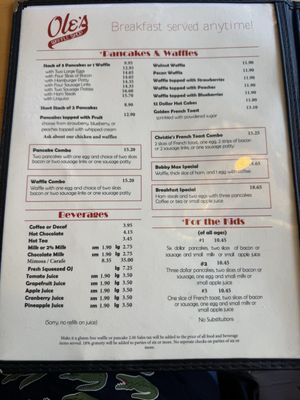 Menu photo 5 Ole's Waffle Shop Alameda, CA