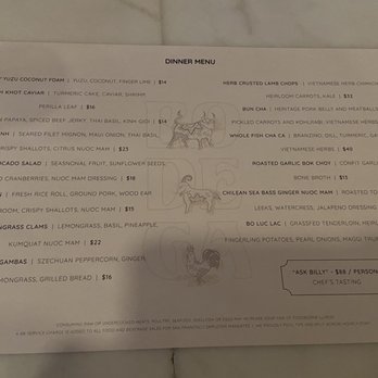 Bodega - Dinner menu 6/29/22 - Vietnamese Near Me - San Francisco, California
