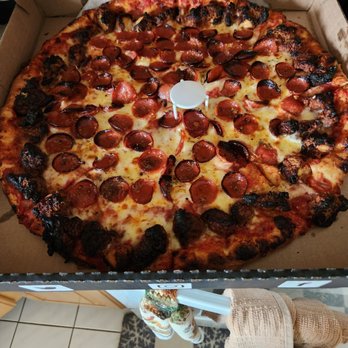 Macy's Place - Pepperoni and cheese with boneless wings (you can see the chicken is basically black) - Pizza Near Me - Buffalo, New York Macy's Place - Pepperoni and cheese with boneless wings (you can see the chicken is basically black) - Pizza Near Me - Buffalo, New York