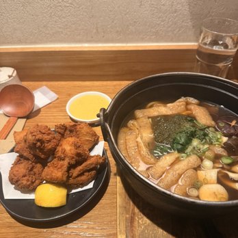 Raku - Chicken tatsuta-age, seasonal mushroom udon - Japanese Near Me - New York, New York Raku - Chicken tatsuta-age, seasonal mushroom udon - Japanese Near Me - New York, New York