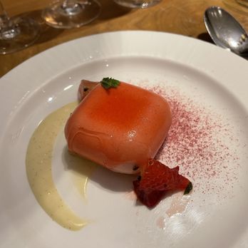 Parallel 37 - Strawberry Mousse at Parallel 37 at The Ritz-Carlton in San Francisco. - New American Near Me - San Francisco, California Parallel 37 - Strawberry Mousse at Parallel 37 at The Ritz-Carlton in San Francisco. - New American Near Me - San Francisco, California