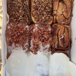 Original Roll Pecan Maple Bacon Cinnamon Roll Cream Cheese Frosting Cinnamon Roll Original Roll Pecan Maple Bacon Cinnamon Roll Cream Cheese Frosting Cinnamon Roll
