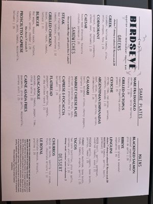 Menu photo 2 Birdseye Rooftop Restaurant and Bar La Jolla, CA Menu photo 2 Birdseye Rooftop Restaurant and Bar La Jolla, CA