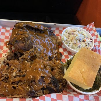BIG NICK'S - 2 meat plate with chicken and pulled pork, slaw and greens - Chicken Wings Near Me - Valdosta, Georgia BIG NICK'S - 2 meat plate with chicken and pulled pork, slaw and greens - Chicken Wings Near Me - Valdosta, Georgia