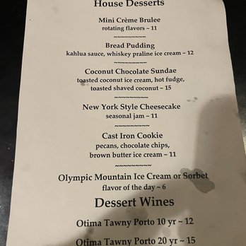 Flat Iron Grill - Interesting pairings for the dessert items. - Steakhouses Near Me - Issaquah, Washington Flat Iron Grill - Interesting pairings for the dessert items. - Steakhouses Near Me - Issaquah, Washington