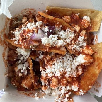 chilaquilU2 - Without cilantro or sour cream. Just red onions, cheese, red sauce and asada. Love the packed chilaquiles! - Mexican Near Me - Sacramento, California chilaquilU2 - Without cilantro or sour cream. Just red onions, cheese, red sauce and asada. Love the packed chilaquiles! - Mexican Near Me - Sacramento, California