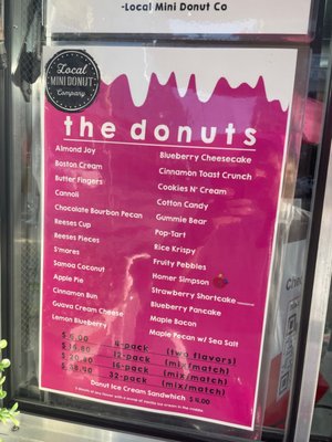 Menu photo 5 Local Mini Donut Co Tampa, FL