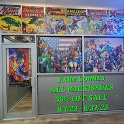 Exile Comics - Backissues Sale 50% Off
8/1/23 - 8/31/23