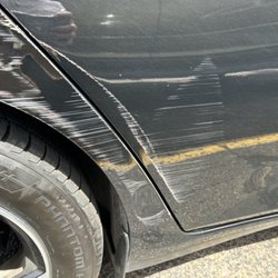 External car damage side swipe