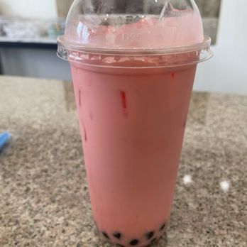 Bella's Boba Shop - Watermelon milk tea with boba - Bubble Tea Near Me - Sacramento, California