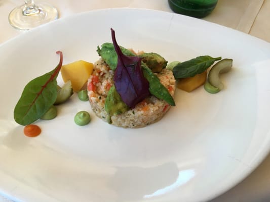 Foto de Verwallstube Galzig - St. Anton am Arlberg, 7, AT. Bulgur with avocado (vegetarian special!)